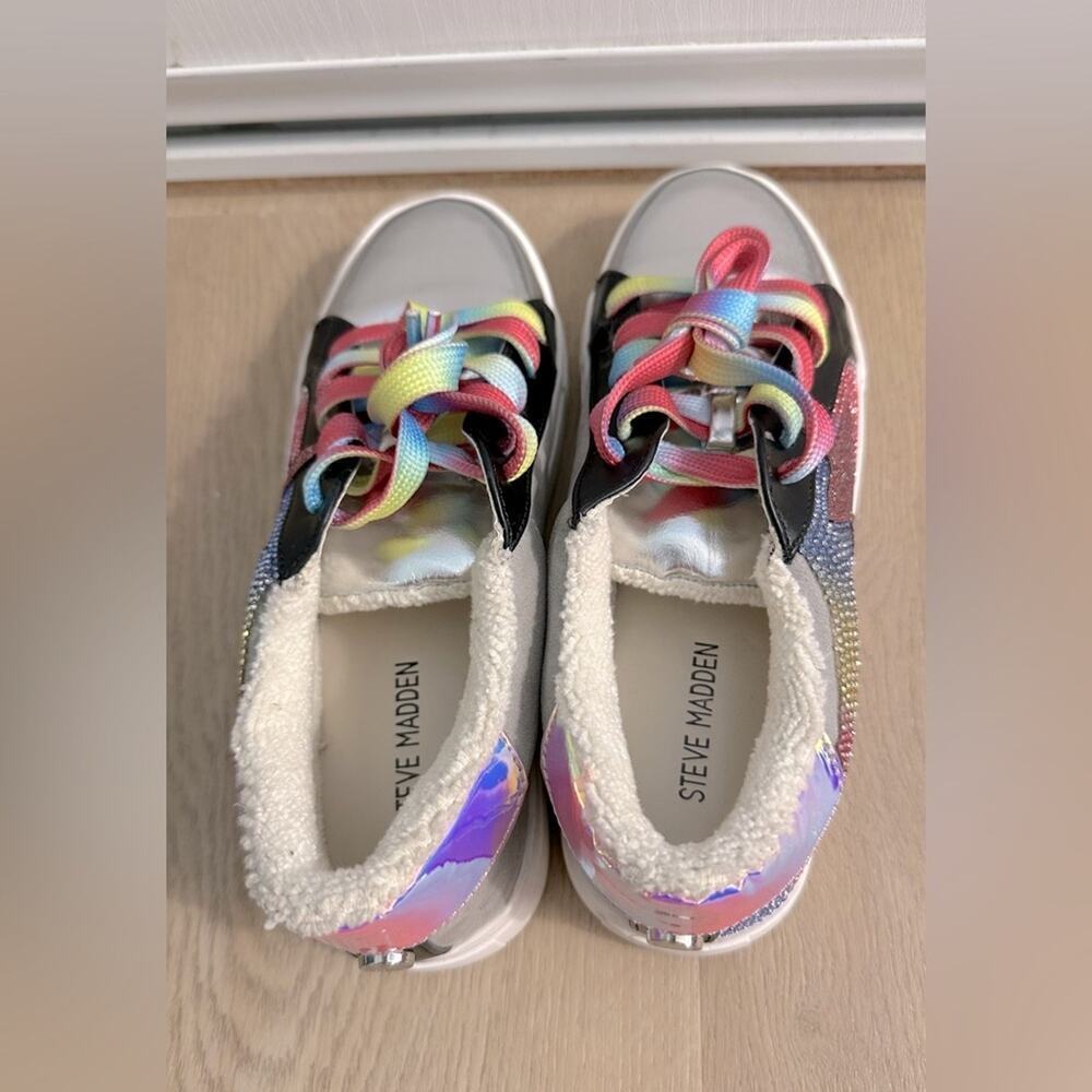 Kids SZ 3 Jrezume Steve Madden Colorful Star Sneakers - Picture 2 of 8